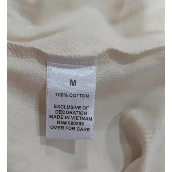 BRAND NEW Fear of God Essentials T-Shirt Cream Applique Logo SS20 Pacsun Size M
